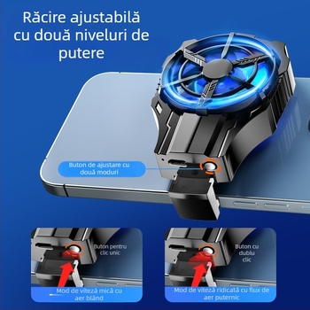 AL-08 Răcitor clip-on pentru telefonul mobil, compact, răcire rapidă, USB-C, 10-15W, greutate 50 g