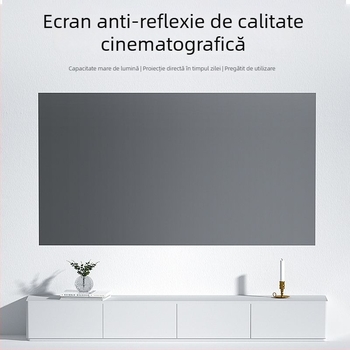 Ecran de proiecție pliabil 4K, anti-reflexie, pentru vizionare în timpul zilei acasă, montaj fără găuri
