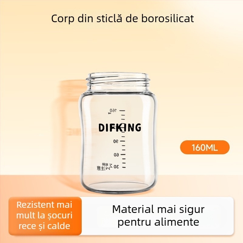 Capac PPSU pentru sticlă cu gură largă, compatibil cu corpul Pigeon – a treia generație, curbat, fără mâner, lot de 40