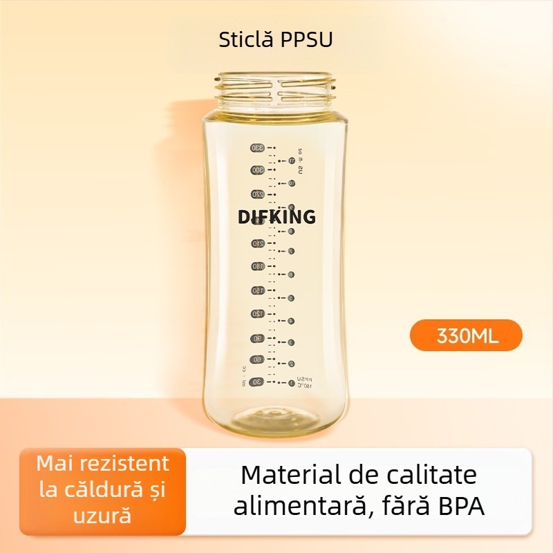 Capac PPSU pentru sticlă cu gură largă, compatibil cu corpul Pigeon – a treia generație, curbat, fără mâner, lot de 40