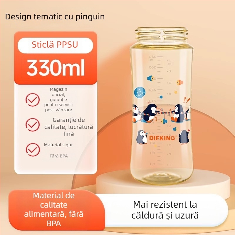 Capac PPSU pentru sticlă cu gură largă, compatibil cu corpul Pigeon – a treia generație, curbat, fără mâner, lot de 40