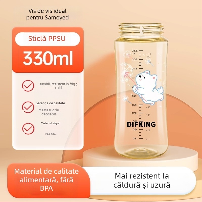 Capac PPSU pentru sticlă cu gură largă, compatibil cu corpul Pigeon – a treia generație, curbat, fără mâner, lot de 40