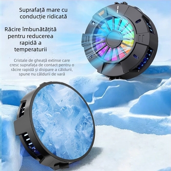 Răcitor magnetic pentru telefon pentru streaming live și esports — Model Y002, 64 g, 10W (5V 2A), ABS + aliaj de aluminiu, Type-C