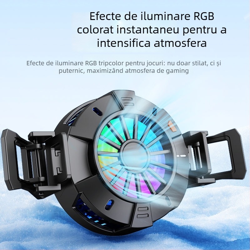 Răcitor magnetic pentru telefon pentru streaming live și esports — Model Y002, 64 g, 10W (5V 2A), ABS + aliaj de aluminiu, Type-C