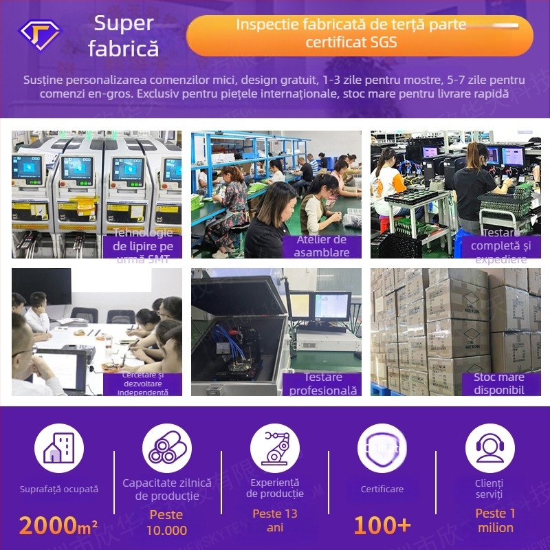 Card de rețea wireless USB 3.0 fără driveri, Wi-Fi 7 6500 Mbps, pentru desktop, 2.4/5/6 GHz, 802.11be