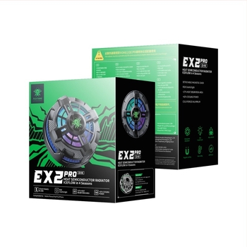 EX2 PRO răcitor pentru telefonul mobil cu clips magnetic pe spate și ventilator, universal, interfață Type-C, metal, 170 g, 10 W