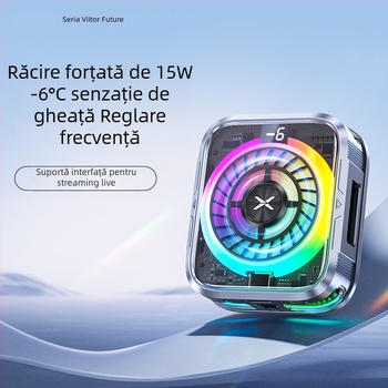 Răcitor pentru telefon mobil cu răcire pe bază de semiconductori, 15W, Type-C, PC + aliaj de aluminiu, 75 g, Future department