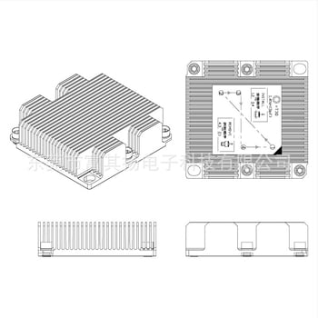 Radiator pentru CPU Intel LGA 3647 Square, aluminiu, răcire cu aer, silențios, greutate 0,238 kg