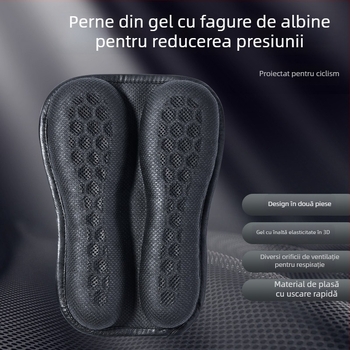 Husă de șa pentru motocicletă din gel - structură 3D fagure, izolație termică de vară și respirabilă, Model 130+232, construcție multistrat: plasă cu uscare rapidă, spumă impermeabilă, gel cu elasticitate înaltă, țesătură respirabilă antiadăpare
