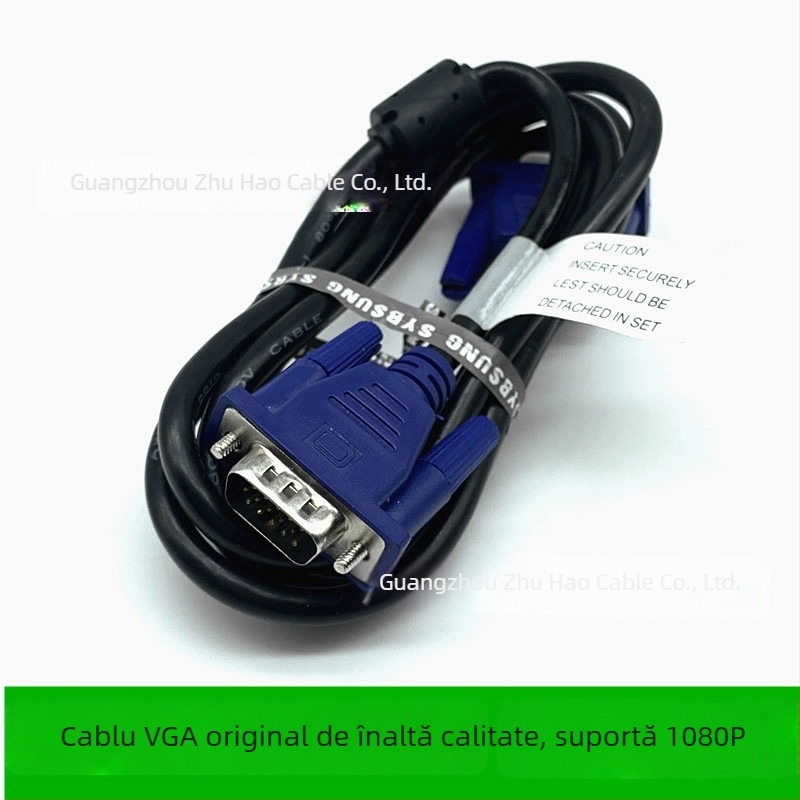 Cablu VGA VgaLine, 1,5 m, conductor din cupru, interfață VGA, potrivit pentru PC