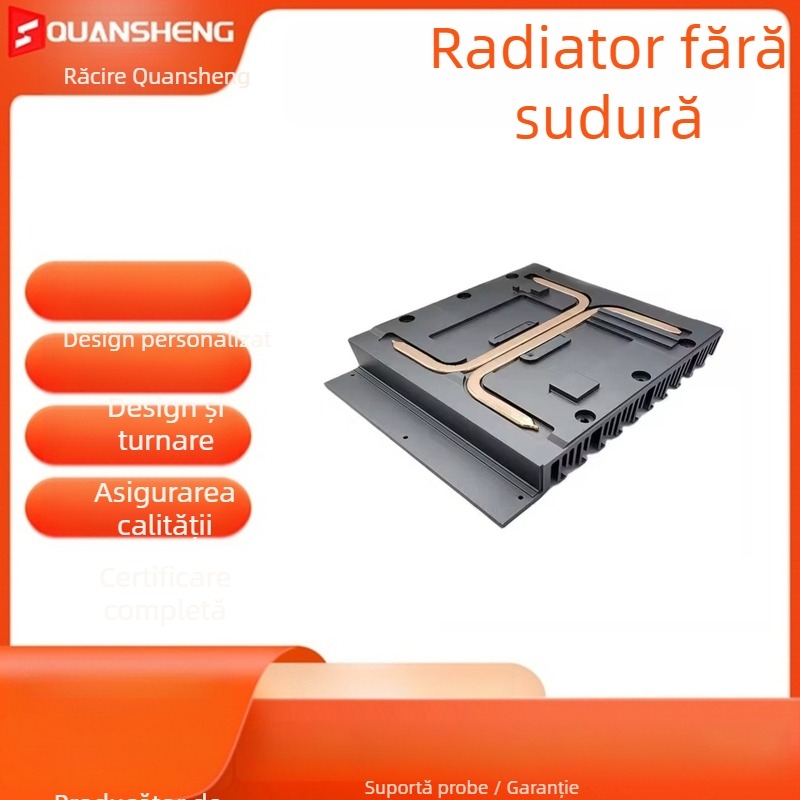 Radiator de răcire cu apă - aliaj cupru-aluminiu, răcire cu țeavă termică, 4800 rpm, zgomot 26 dB