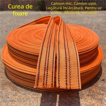 Sfoară de legare pentru securizarea încărcăturilor, sfoară plată din nailon; lungimi 10,38 m / 15,38 m / 20,3 m; lățime 2 mm