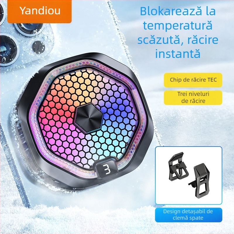 Răcitor magnetic pentru telefon cu răcire semiconductoră dual-core, clips pe spate, pentru gaming și e-sports, model SR10