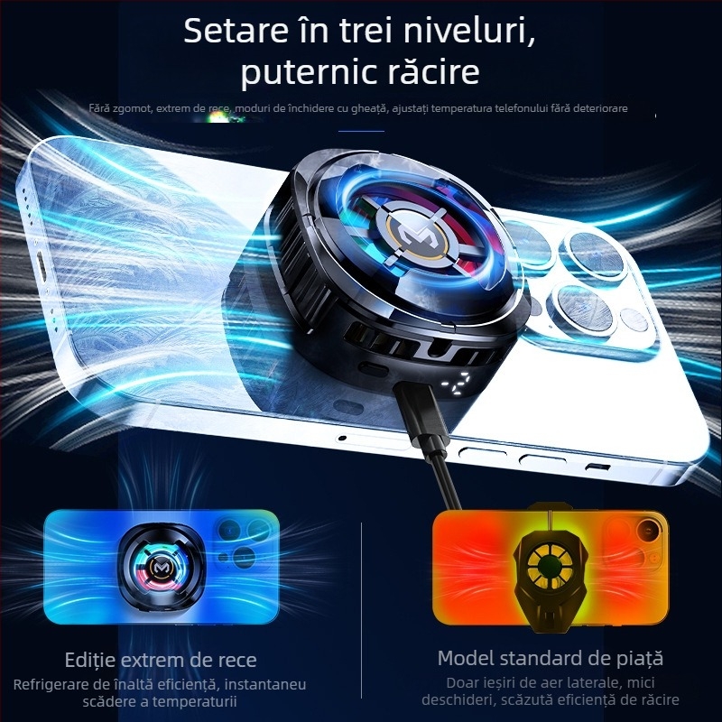 MEMO CX06 Clip de răcire pentru telefon cu prindere magnetică, ABS răcire semiconductoră, interfață Type-C, 80.5 g
