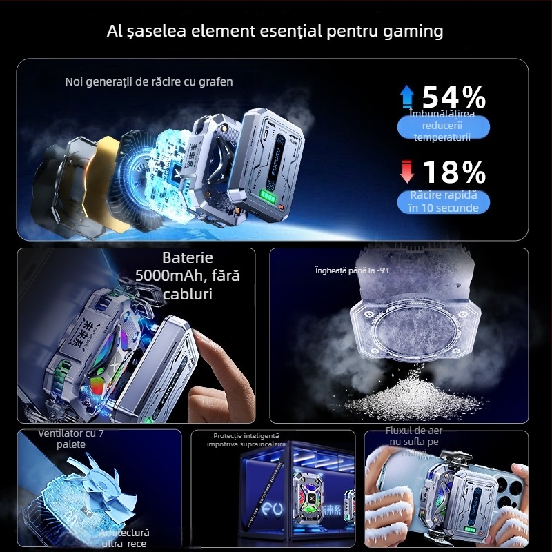 Răcitor pentru telefon mobil Fx3s - 15 W, Type-C, 150 g