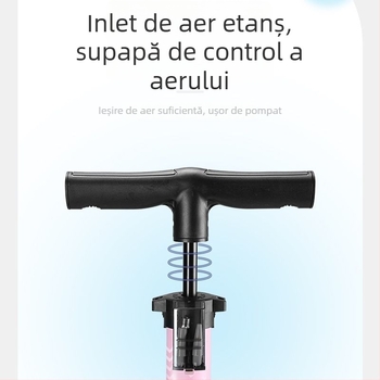 Pompa manuală de umflat pentru bicicletă și baschet – utilizare casnică, compatibilitate universală