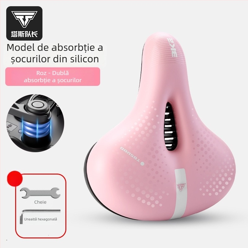 Șa de bicicletă Tosuod Ts-912azd, piele PU antiderapantă + burete cu densitate înaltă; impermeabilă; absorbție a șocurilor; respirabilă.