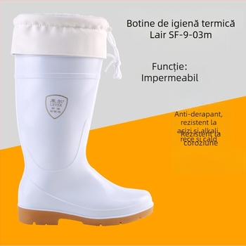 Ghete PVC pentru industria alimentară, căptușite cu bumbac, impermeabile, antiderapante, rezistente la uleiuri și la acizi
