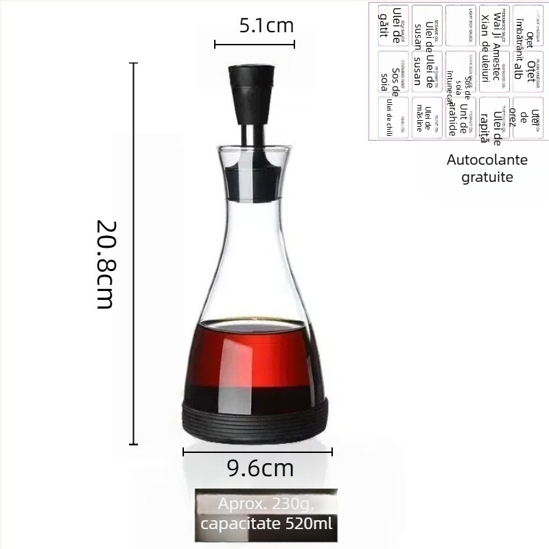 Xiangyun ruiqi Recipient pentru ulei din sticlă borosilikată - fără plumb, etanș la scurgeri, design modern
