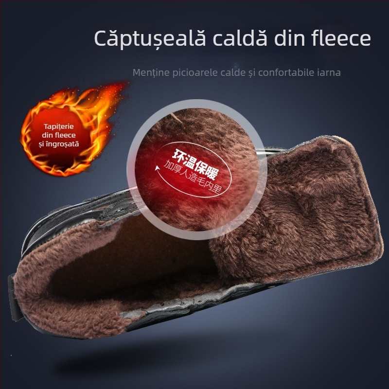 Guohong Bocanci de lucru din piele, înalți, cu vârf din oțel – protecție anti-perforație și impact