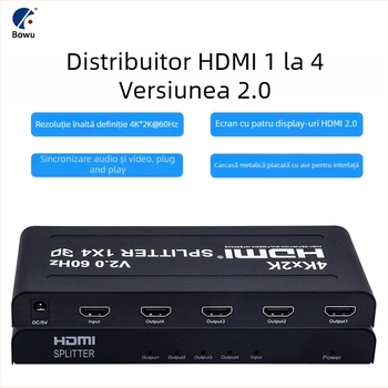 HDMI comutator/distribuitor 2.0, 1x4 Splitter, 4K60Hz