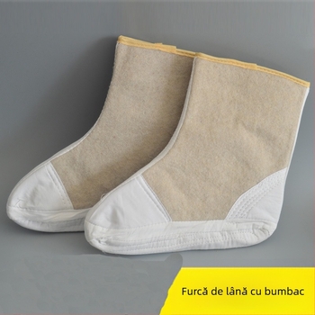 Șosete din lână de filț pentru căldură, protecție împotriva frigului — Material: lână de filț; Tip: Păstrează căldura; Funcție: Ține frigul afară