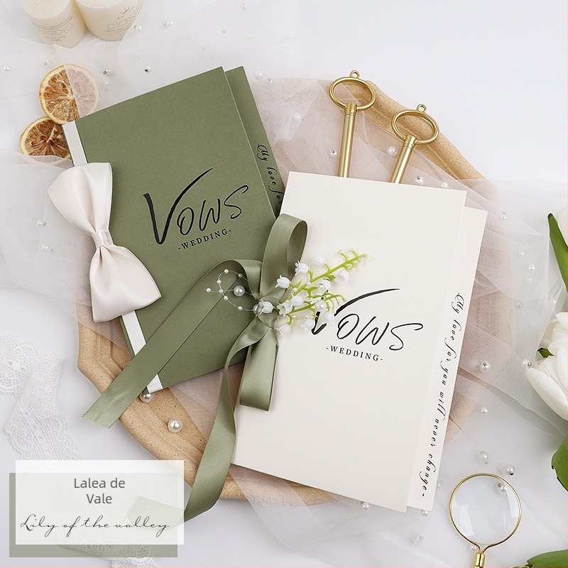 Carte de nuntă cu jurământ — scrisă de mână, stil european cu cerneală; Marcă: Unique; Material: Alte; Meșteșug: Alte; Categorie: Carte de salut