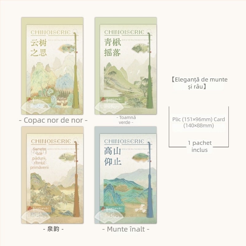 Carte de felicitare în stil vintage pentru Ziua Profesorului cu plic; hârtie, imprimare color; aspect scris de mână; potrivită pentru Birthday, Teacher's Day, Spring Festival, Mid-Autumn Festival, National Day; ambalaj de bază