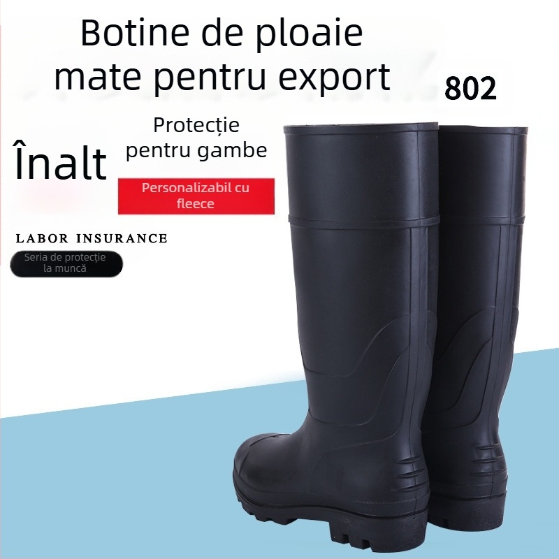 Naikai cizme de ploaie de lucru pentru bărbați, înalte, PVC, antiderapante, impermeabile