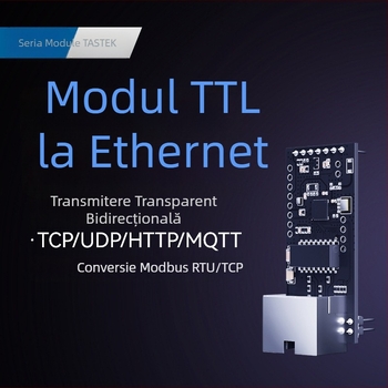 Modul TTL către Ethernet pentru serial, transmisie TCP/IP, port RJ45, Tower Stone TAS-LAN-751