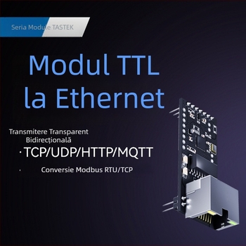Modul TTL către Ethernet pentru serial, transmisie TCP/IP, port RJ45, Tower Stone TAS-LAN-751