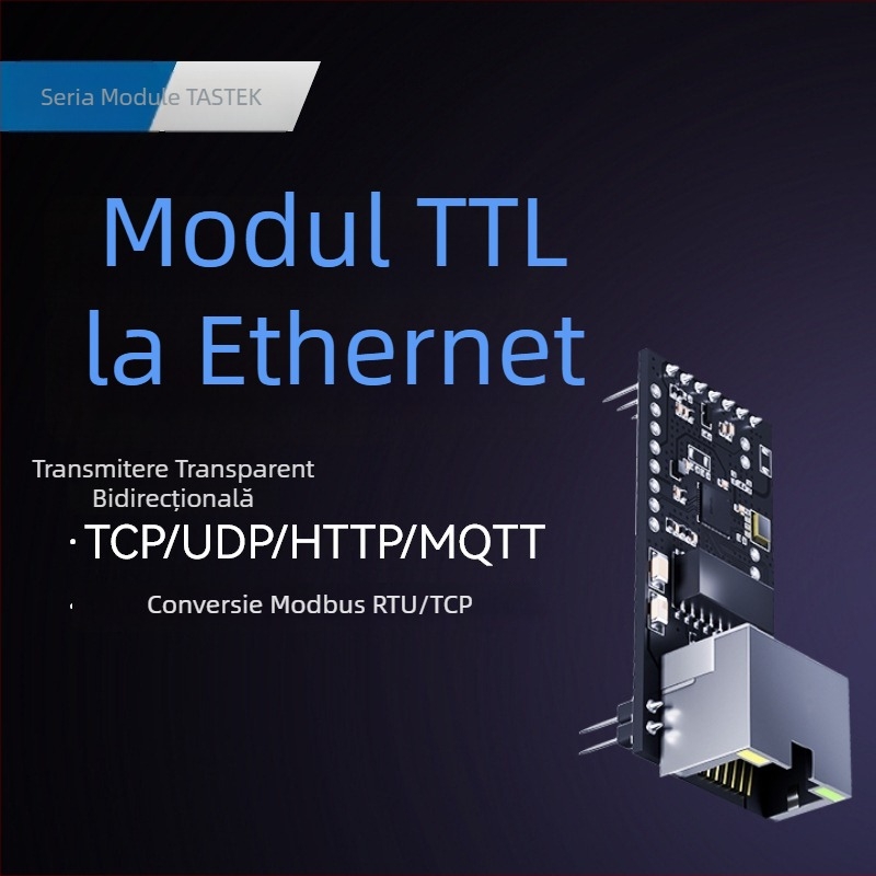Modul TTL către Ethernet pentru serial, transmisie TCP/IP, port RJ45, Tower Stone TAS-LAN-751