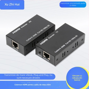 Extender HDMI 60 m prin RJ-45, 1080p