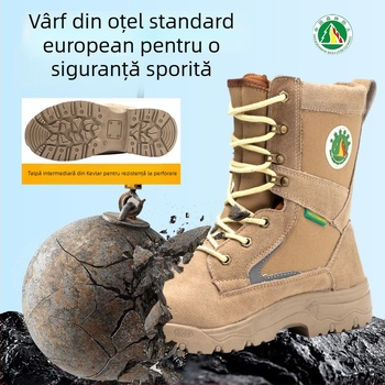 Cizme de pompieri forestiere, cizme de intervenție rezistente la foc, antișoc și perforare, rezistente la uzură, încălțăminte de salvare