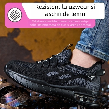 Pantofi de protecție pentru femei cu talpă cu aer, vârf din oțel, protecție împotriva loviturilor și perforării, izolați