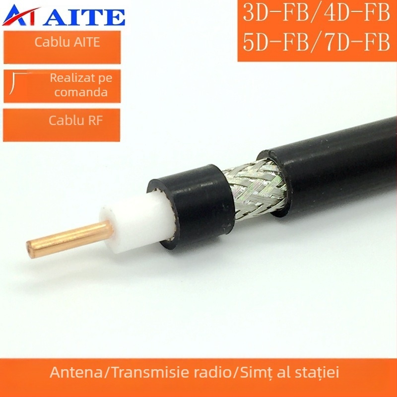 Cablu coaxial RF pentru amplificator de semnal telefon mobil — 50 Ω, JIS model 3D-FB, LMR195