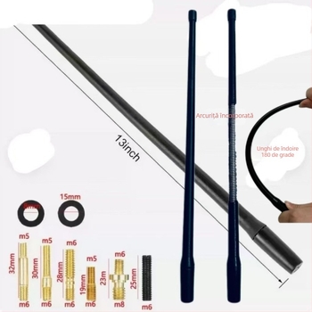 Antena radio auto pentru Wrangler off-road – montaj cu filet, compatibil OE, îmbunătățește recepția semnalului de navigație