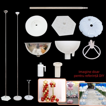 Coloană telescopică pentru baloane din plastic, pentru exterior — bază KT board, Caisheng