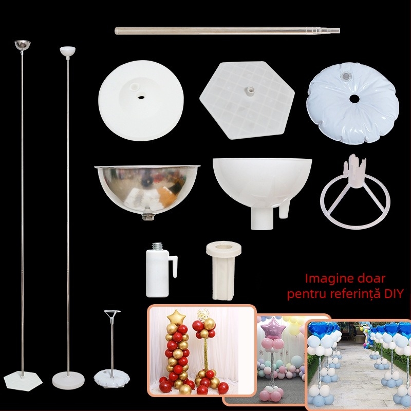 Coloană telescopică pentru baloane din plastic, pentru exterior — bază KT board, Caisheng