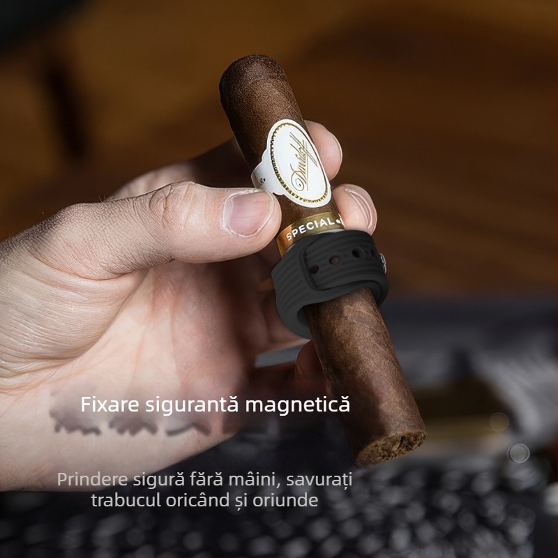 Clip pentru trabucuri cu dublu buton, din silicon, personalizabil, fabricat mecanic, stil simplu