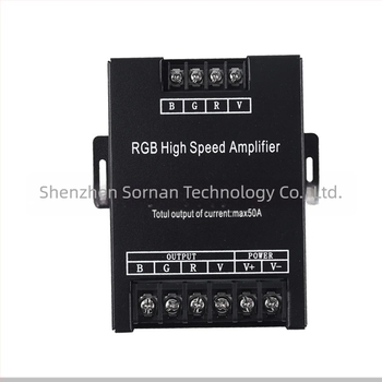 Amplificator semnal pentru bandă LED, carcasă metalică 30A, control PWM, 5-24V, rază de control 25 m, IP20