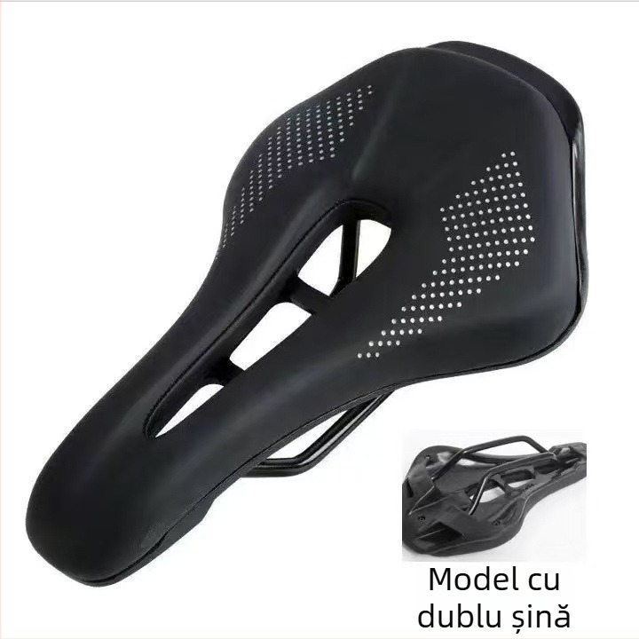 Șa de bicicletă cu nas scurt pentru biciclete de munte, impermeabilă și rezistentă la uzură, materiale PU piele, EVA și PP