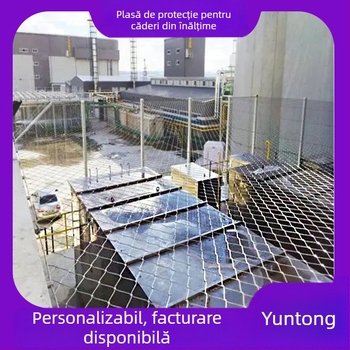Plasă din sârmă din oțel inoxidabil 304 cu cataramă anti-cadere, model cu găuri în formă de diamant, pentru parcuri, grădini zoologice și hoteluri, instalare ghidată