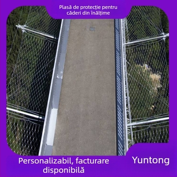 Plasă din sârmă din oțel inoxidabil 304 cu cataramă anti-cadere, model cu găuri în formă de diamant, pentru parcuri, grădini zoologice și hoteluri, instalare ghidată