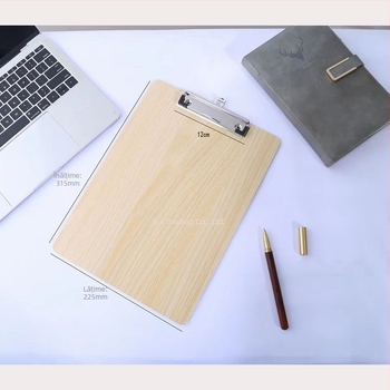 Clipboard din lemn A4/A5 cu clemă – pentru birou și școală, grosime a plăcii personalizabilă și lățimea plăcii de susținere