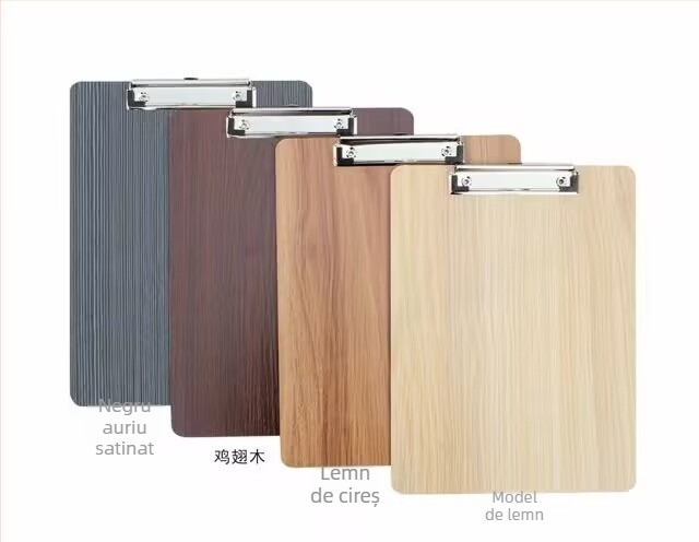 Clipboard din lemn A4/A5 cu clemă – pentru birou și școală, grosime a plăcii personalizabilă și lățimea plăcii de susținere