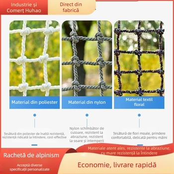 Reţea de căţărare pentru copii – spațiu de joacă mare, rețea de cățărare multifuncțională cu cușcă de antrenament pentru dezvoltare fizică, exterior, plasă din nailon