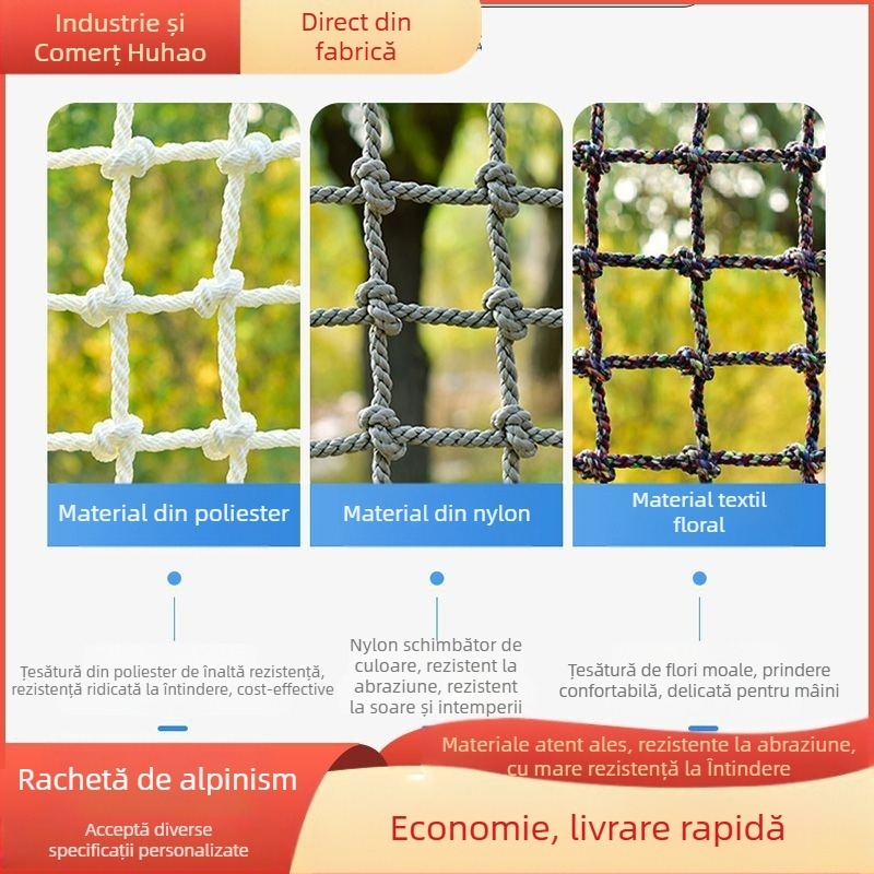Reţea de căţărare pentru copii – spațiu de joacă mare, rețea de cățărare multifuncțională cu cușcă de antrenament pentru dezvoltare fizică, exterior, plasă din nailon