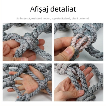 Huhao Plasă de cățărare — Plasă protectoare pentru spații de joacă în aer liber, parcuri de distracții și aventuri în junglă