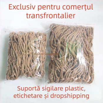 Plasă din sfoară de cânepă pentru urcarea plantelor și balustradele scării – protecție de siguranță, decor retro